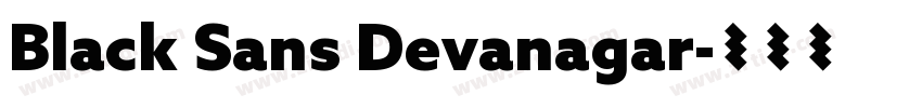 Black Sans Devanagar字体转换